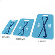 Field Hockey Bag/Luggage Tag - Personalized Text with Crossed Sticks