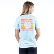 Volleyball Short Sleeve T-Shirt - Bump, Set, Spike (Back Design)