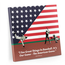 Baseball Canvas Wall Art - Patriotic Baseball