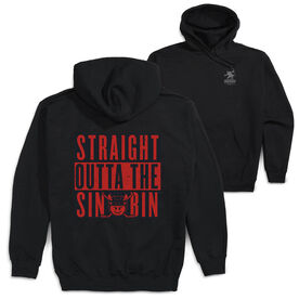 Hockey Hooded Sweatshirt - Straight Outta The Sin Bin (Back Design)