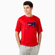 Baseball Short Sleeve Performance Tee - Navy Baseball Dog