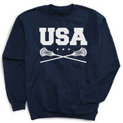 Guys Lacrosse Crewneck Sweatshirt - USA Lacrosse