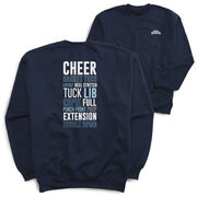 Cheerleading Crewneck Sweatshirt - Cheerleading Words (Back Design)