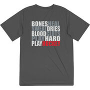 Hockey Short Sleeve Performance Tee - Bones Saying