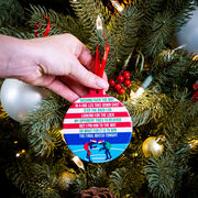 Wrestling Round Ceramic Ornament - Jingle All the Way