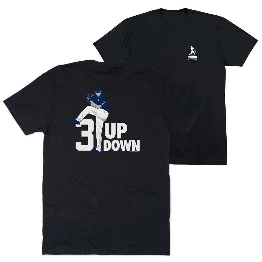 Baseball Short Sleeve T-Shirt - 3 Up 3 Down (Back Design)