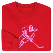 Hockey Crewneck Sweatshirt - Neon Hockey Girl