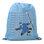 Hockey Drawstring Backpack - Dangle Snipe Celly Player