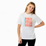 Softball Short Sleeve Performance Tee - Hey Batter Batter