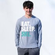 Skiing & Snowboarding Tshirt Long Sleeve - Eat. Sleep. Ski