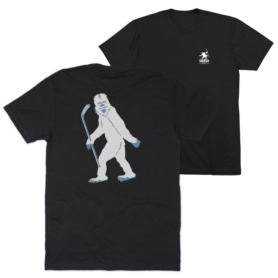 Hockey Short Sleeve T-Shirt - Yeti (Back Design) | Black, AXS, unisex | ChalkTalkSPORTS