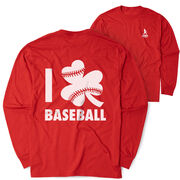 Baseball Tshirt Long Sleeve - I Shamrock Baseball (Back Design)