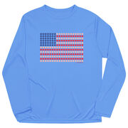 Baseball Long Sleeve Performance Tee - Patriotic Baseball