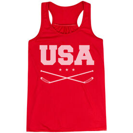 Hockey Flowy Racerback Tank Top - USA Hockey