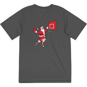 Basketball Short Sleeve Performance Tee - Slam Dunk Santa