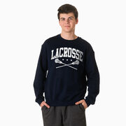 Guys Lacrosse Crewneck Sweatshirt - Lacrosse Crossed Sticks