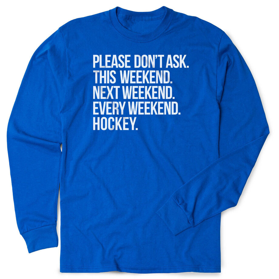 Hockey Tshirt Long Sleeve - All Weekend Hockey - Personalization Image