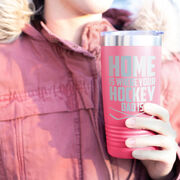 Hockey 20oz. Double Insulated Tumbler - Home Is Where Your Hockey Dad Is