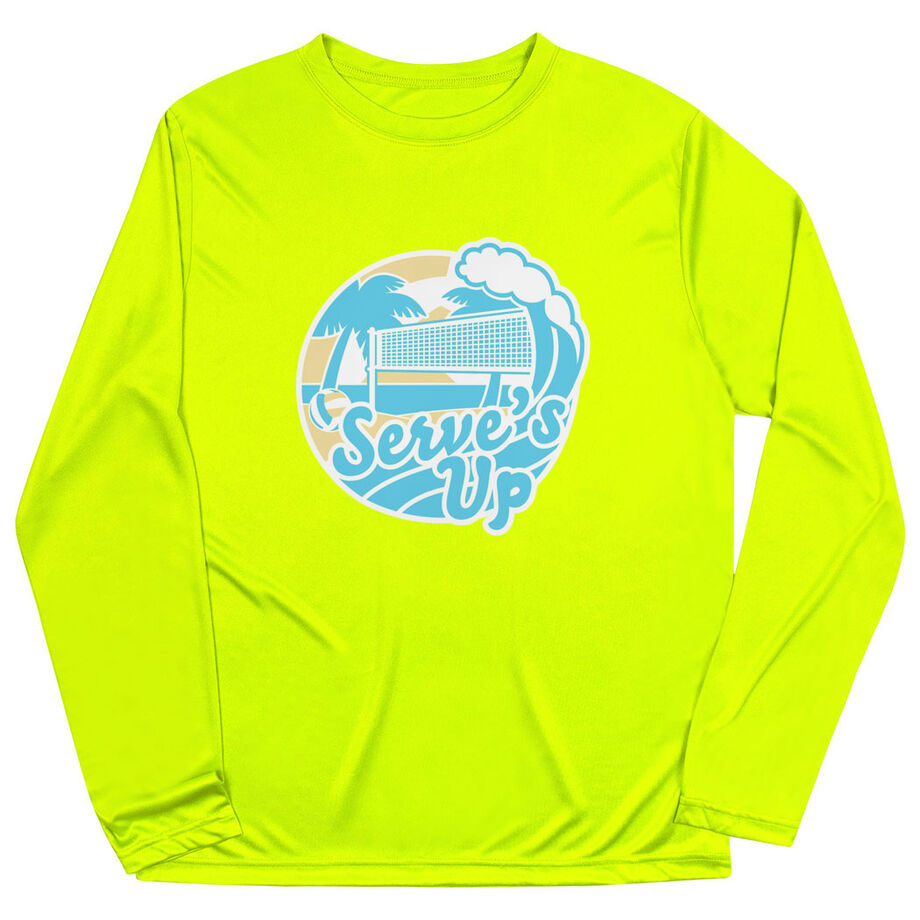 Volleyball Long Sleeve Performance Tee - Serve's Up