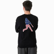 Baseball Crewneck Sweatshirt - Baseball Stars and Stripes Player (Back Design)