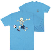 Soccer Short Sleeve T-Shirt - Skeleton Striker (Back Design)