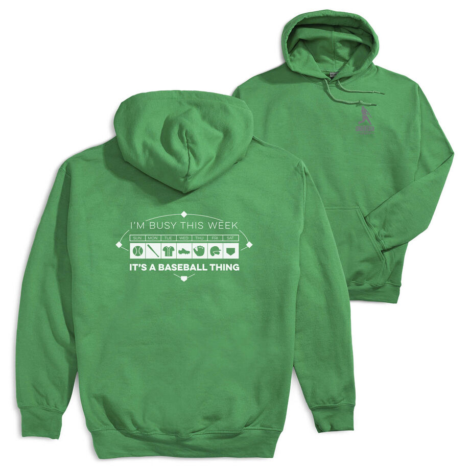 Baseball Hooded Sweatshirt - 24-7 Baseball (Back Design)