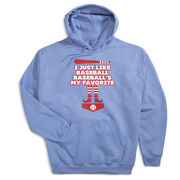 Baseball Hooded Sweatshirt - Baseball's My Favorite