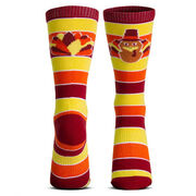 Woven Mid-Calf Socks - Turkey Stripe (Yellow/Orange/Red)