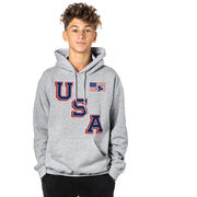 Hockey Hooded Sweatshirt - Hockey USA Gold