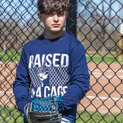 Baseball Tshirt Long Sleeve - Raised in a Cage