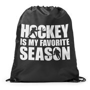 Hockey Drawstring Backpack - Hockey Is My Favorite Season