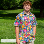 Baseball Performance Short Sleeve Button Down Shirt - Aloha