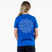 Volleyball Short Sleeve T-Shirt - Volleyball Words (Back Design)