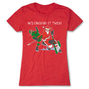 Hockey Women's Everyday Tee - He's Checking It Twice