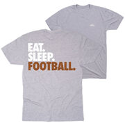 Football Short Sleeve T-Shirt - Eat. Sleep. Football. (Back Design)