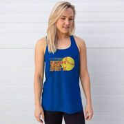 Softball Flowy Racerback Tank Top - Nothing Soft About It