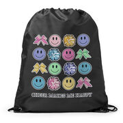 Cheerleading Drawstring Backpack - Cheer Makes Me Happy