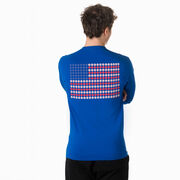 Baseball Tshirt Long Sleeve - Patriotic Baseball  (Back Design)