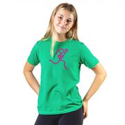 Lacrosse T-Shirt Short Sleeve Neon Lax Girl