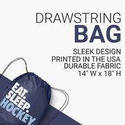 Hockey Drawstring Backpack Eat. Sleep. Hockey.