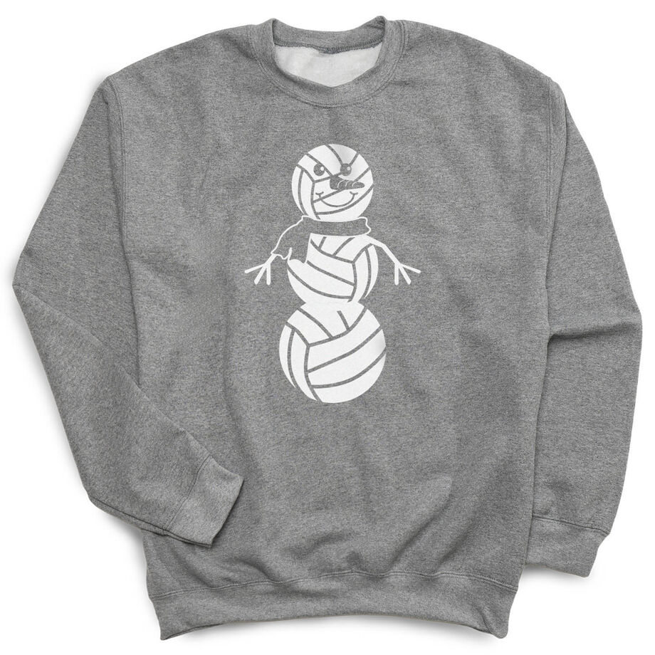 Volleyball Crewneck Sweatshirt - Volleyball Snowman