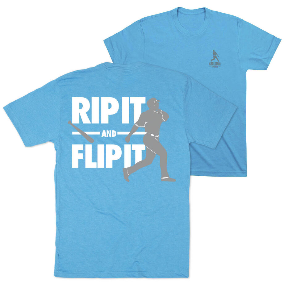 Baseball Short Sleeve T-Shirt - Rip It Flip It (Back Design)