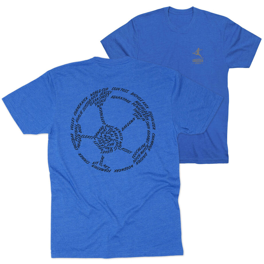 Soccer Short Sleeve T-Shirt - Soccer Words (Back Design)