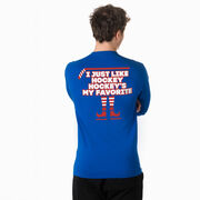 Hockey Tshirt Long Sleeve - Hockey's My Favorite (Back Design)