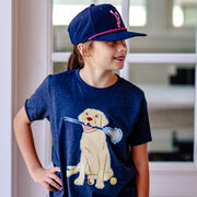 Girls Lacrosse Short Sleeve T-Shirt - Chase The Lax Dog