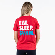 Swimming Short Sleeve T-Shirt - Eat. Sleep. Swim. (Back Design)