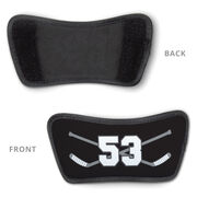 Hockey Repwell&reg; Slide Sandals - Hockey Crossed Sticks with Number