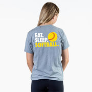 Softball T-Shirt Short Sleeve - Eat. Sleep. Softball (Back Design)