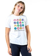 Cheerleading Short Sleeve T-Shirt - Cheer Makes Me Happy