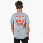 Wrestling Short Sleeve T-Shirt - Blood Time (Back Design)